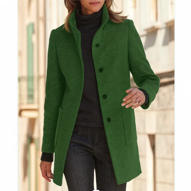 Klassischer Wollmantel für Damen mit Retro-Knopfverschluss – Eleganter Mantel für den Winter, Damenmäntel für jeden Anlass - Image 5