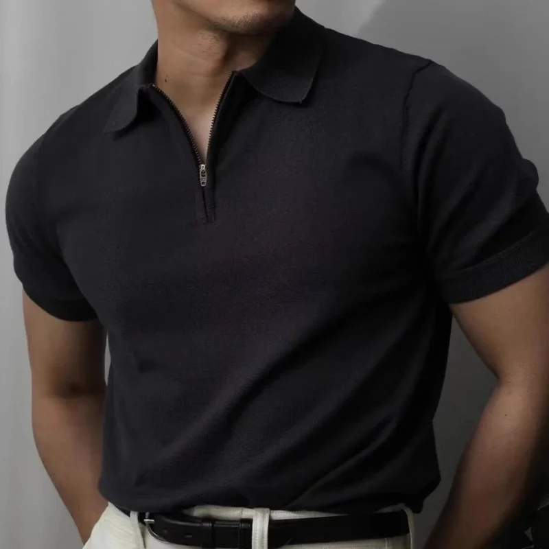 Klassisches Herren-Poloshirt mit Reißverschluss | Kurzarm - Image 6