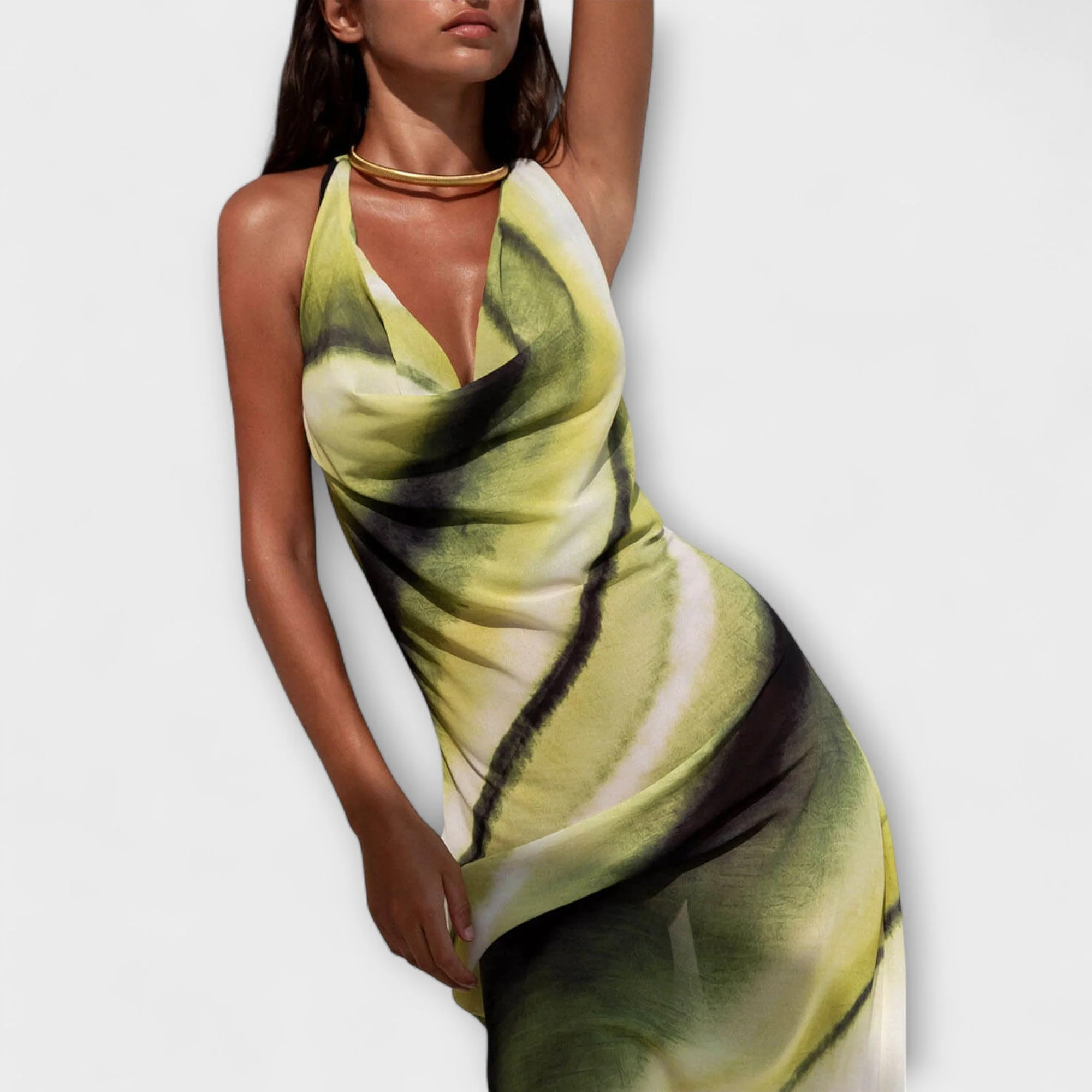 Klassisches Maxikleid mit Tie-Dye Gradient - Image 4