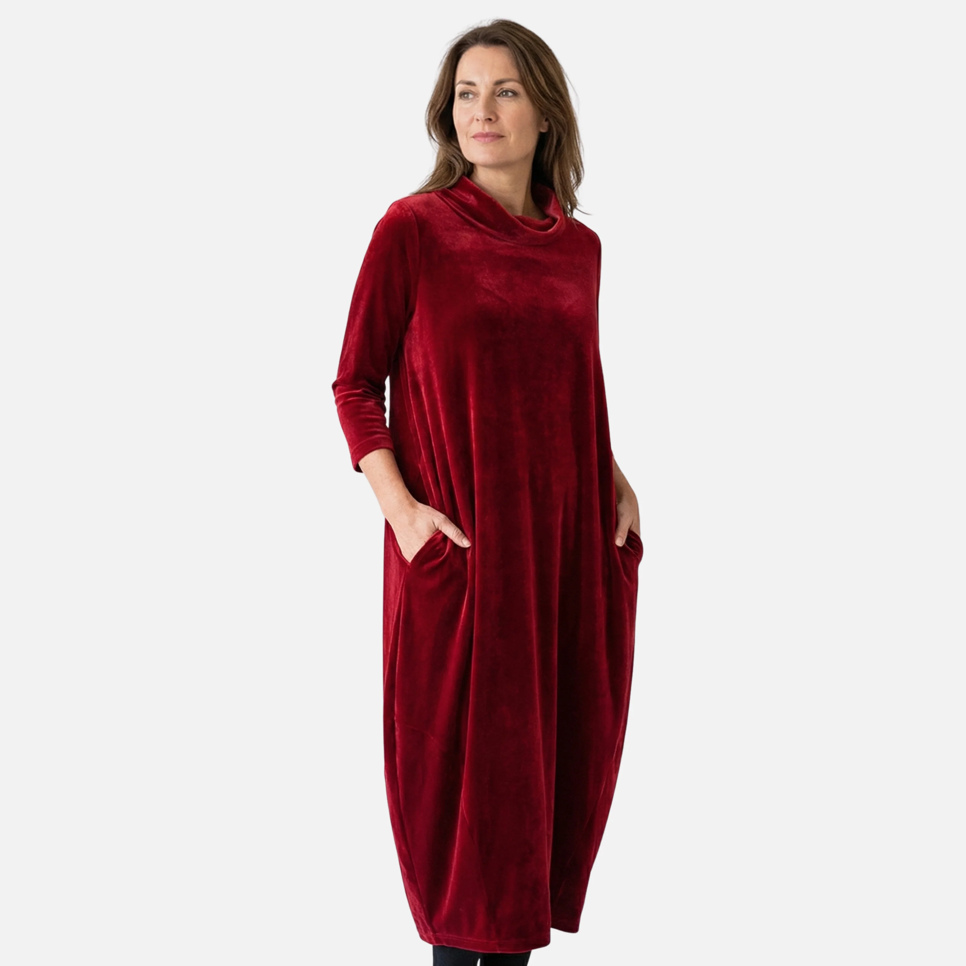 Thea | Damen Klassisches Midi Kleid Atmungsaktives Freizeitkleid – Komfort Midi Alltag - Image 2