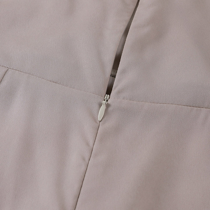 KLAUDIA - SATINIERTES KLEID MIT SCHLITZ - Image 4