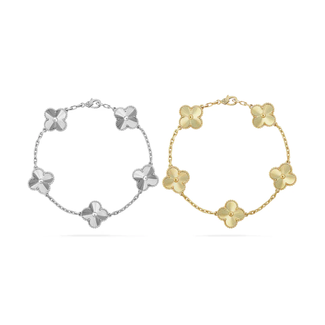 KLEEBLATT ARMBAND SET | GOLD SILBER - Image 2