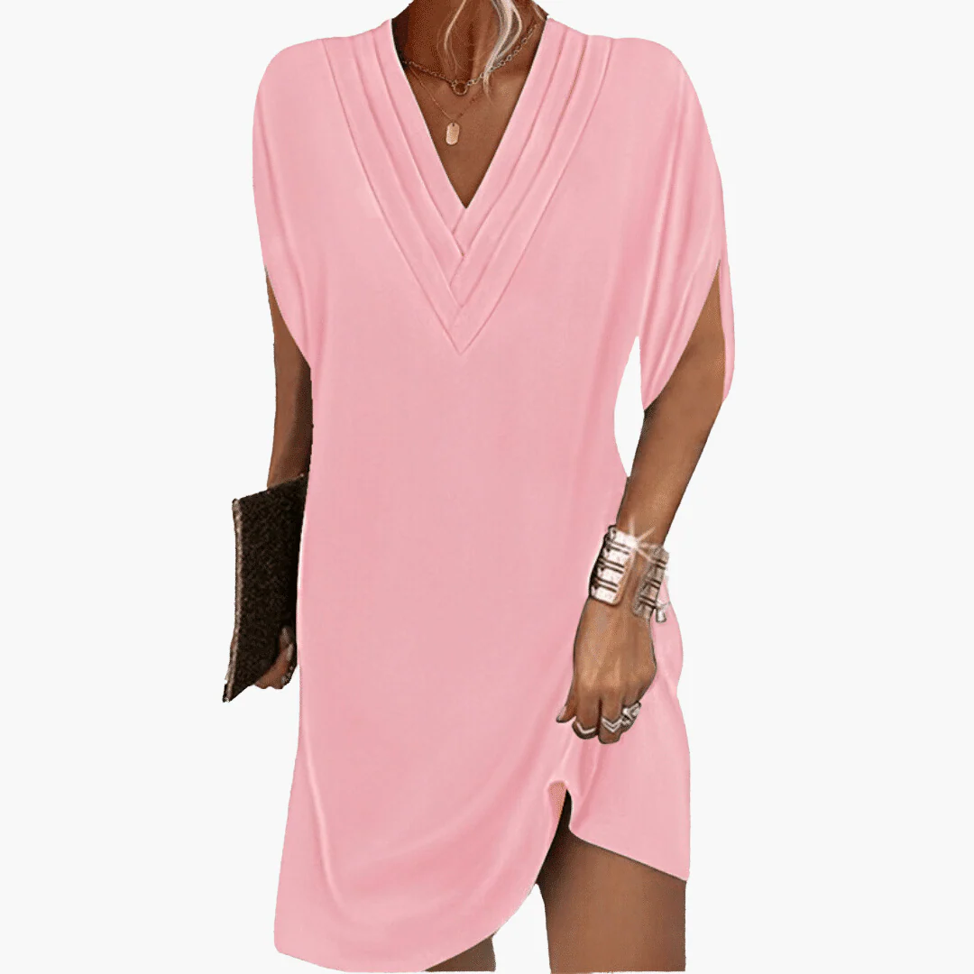 Kleid Damen - Elegant mit V-Ausschnitt & kaschierendem Schnitt - Image 2