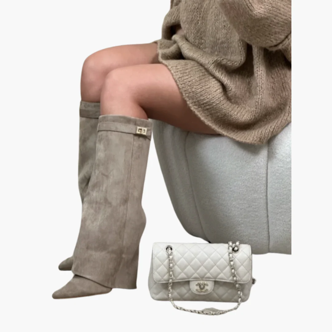 Kniehohe Damenstiefel mit Schnalle - Elegante Stiefel - Image 6