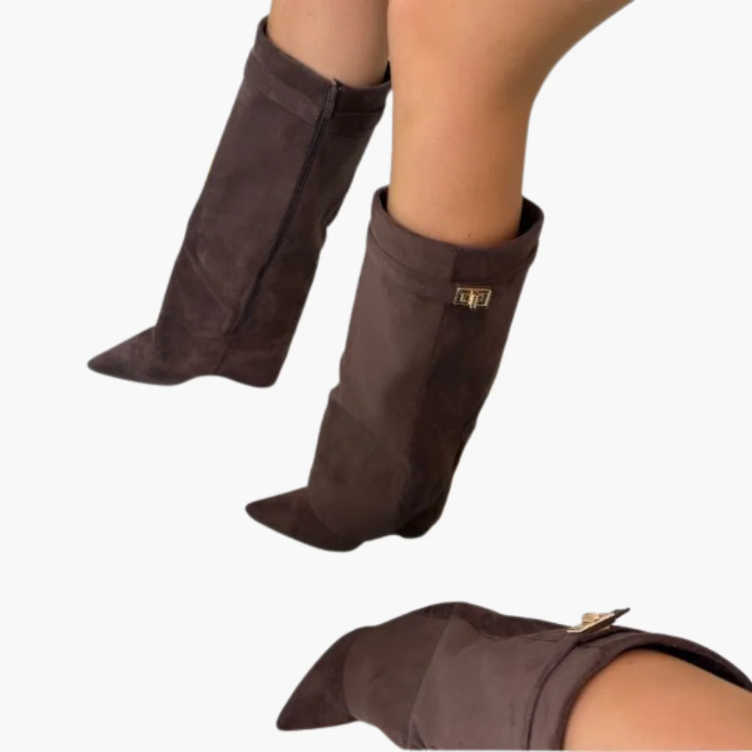Kniehohe Damenstiefel mit Schnalle - Elegante Stiefel - Image 9