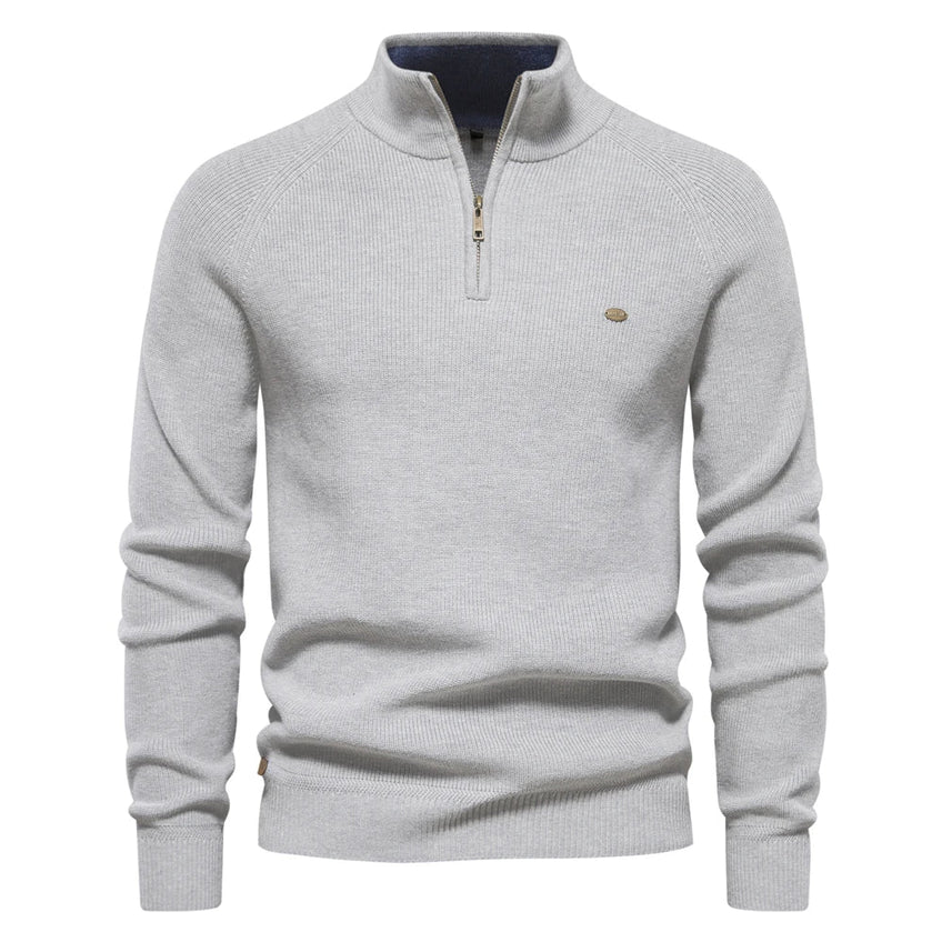 Knox – gestrickter herrenpullover mit reißverschlusskragen - Image 3