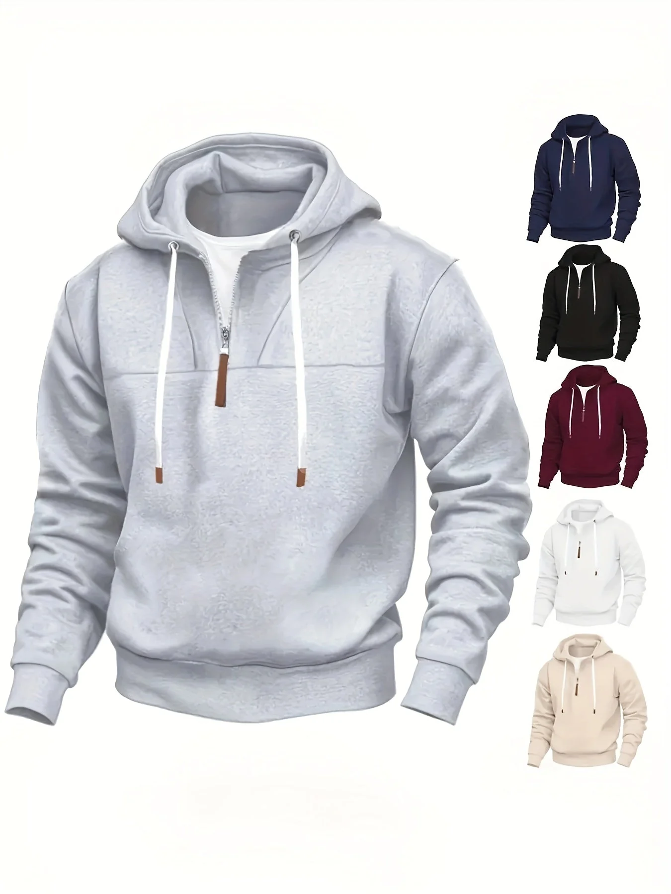 Kolton – Kapuzen Kapuzenpullover Mit Halbem Reißverschluss - Image 6