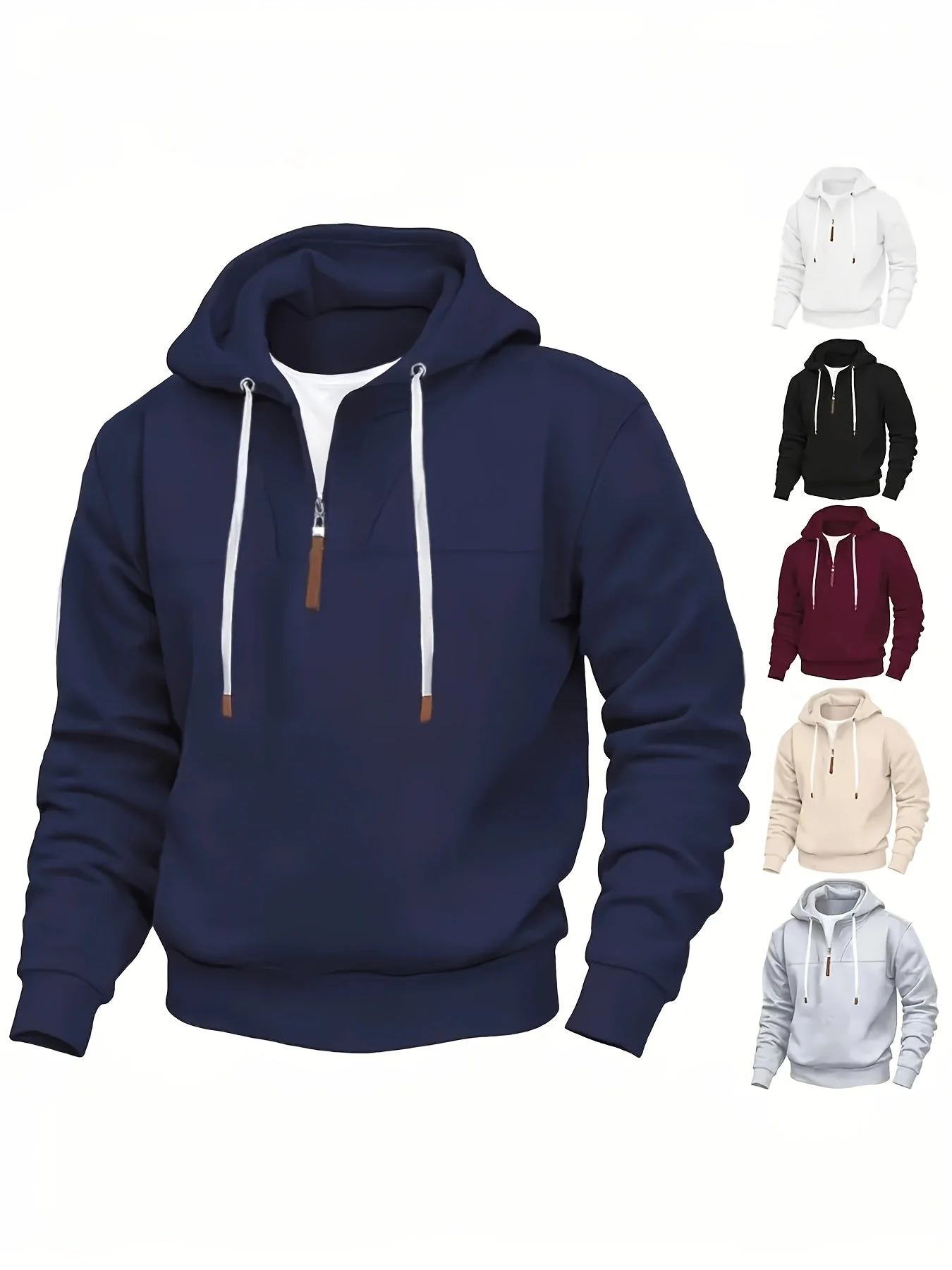 Kolton – Kapuzen Kapuzenpullover Mit Halbem Reißverschluss - Image 8
