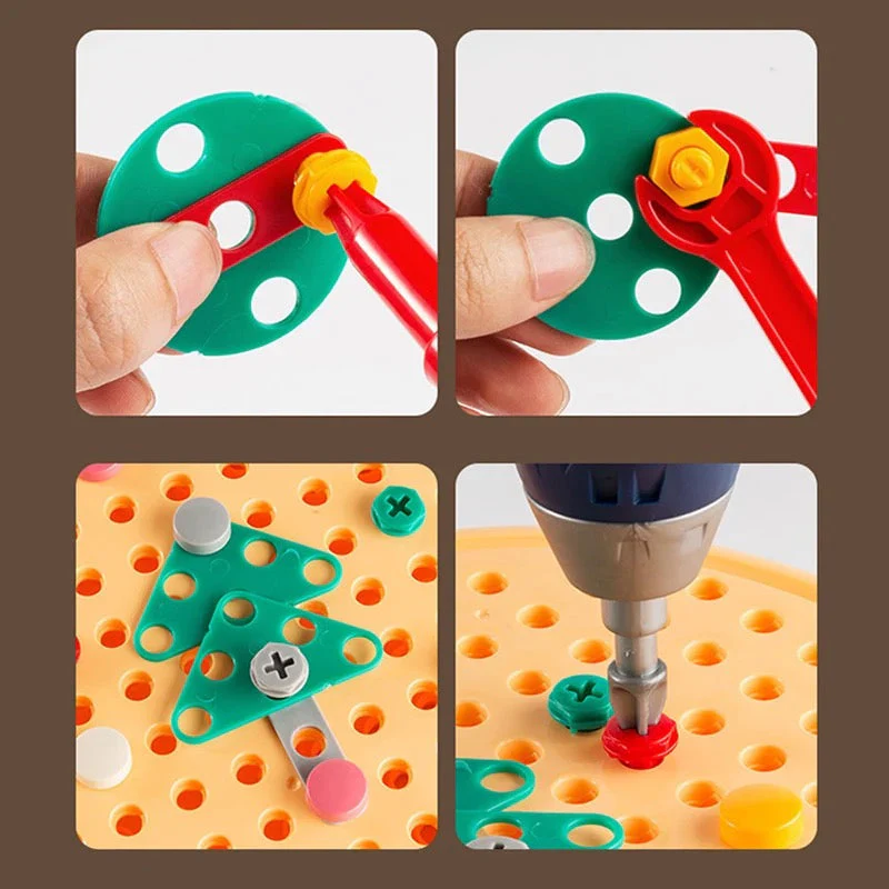 Komplettes Bauwerkzeug-Spielset – Elektrische Bohrmaschine und Zubehör mit tragbarer Tragetasche für Kinder - Image 3