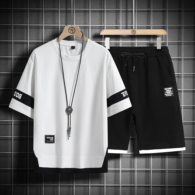 Kontrastfarbene Shorts im Set - Image 2