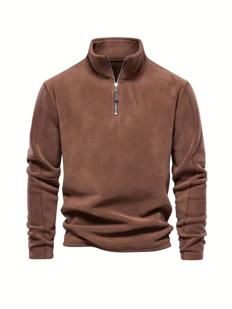 Kordpullover mit halbem reißverschluss - Image 3