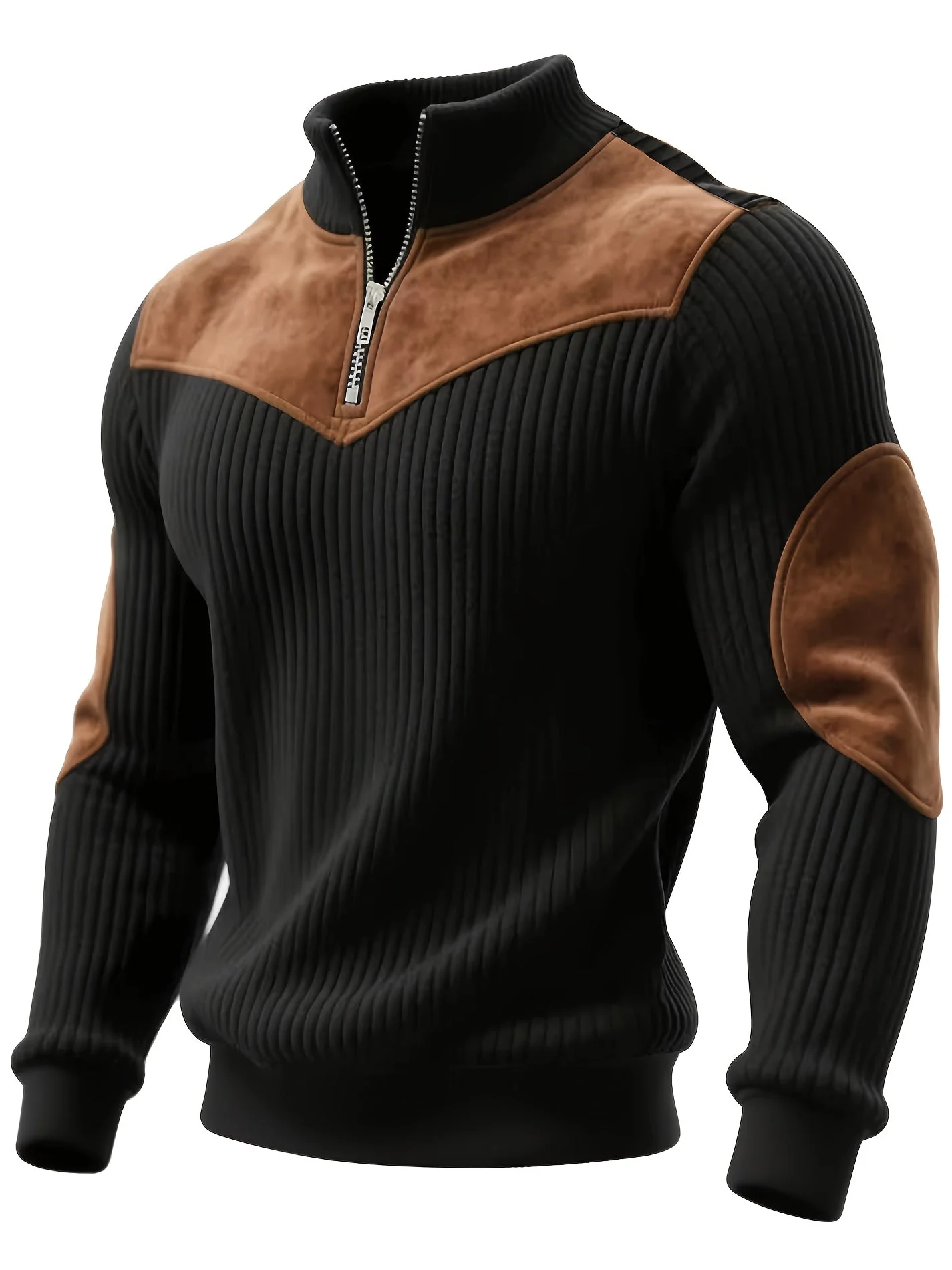 kortez – Lässiger Strickpullover Mit Halbem Reißverschluss - Image 10