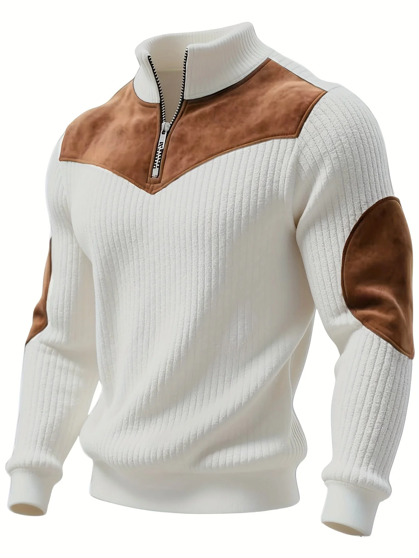 kortez – Lässiger Strickpullover Mit Halbem Reißverschluss - Image 11