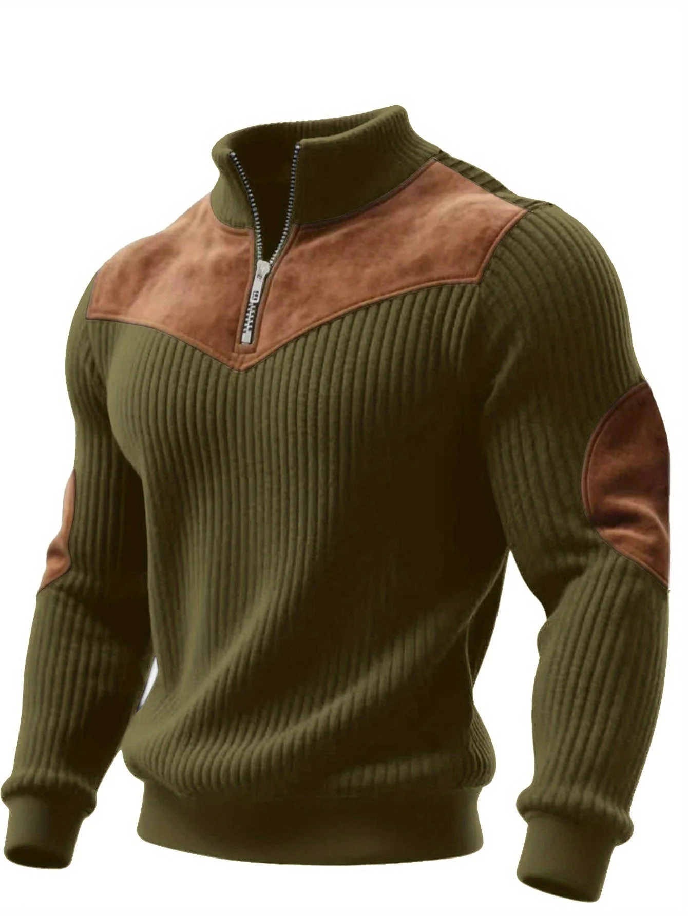 kortez – Lässiger Strickpullover Mit Halbem Reißverschluss - Image 9