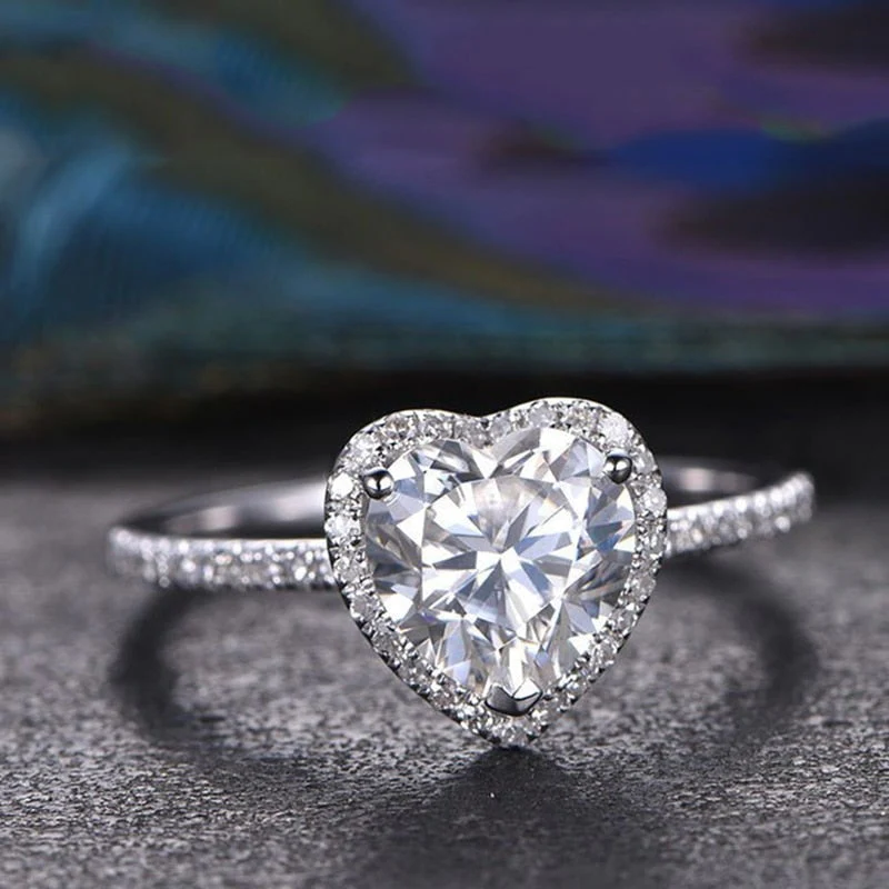 Kristall Herz Ring mit Zirkonias - Image 3