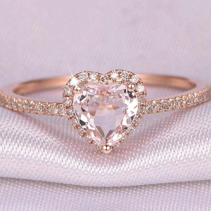 Kristall Herz Ring mit Zirkonias - Image 4