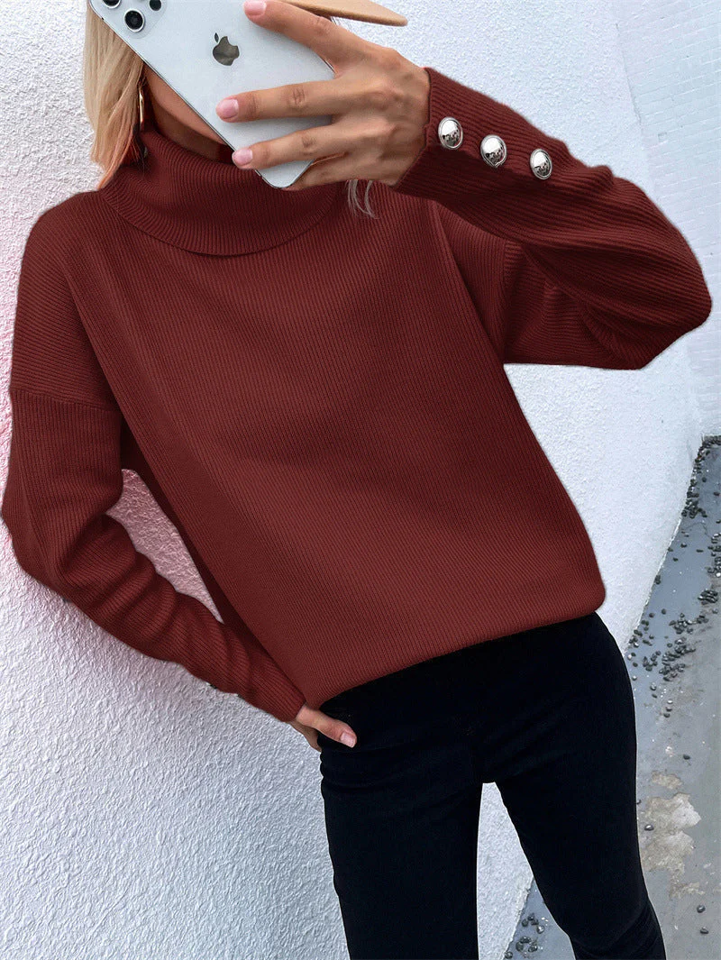 Kristin | Lässiger Rollkragen pullover aus Baumwolle - Image 7