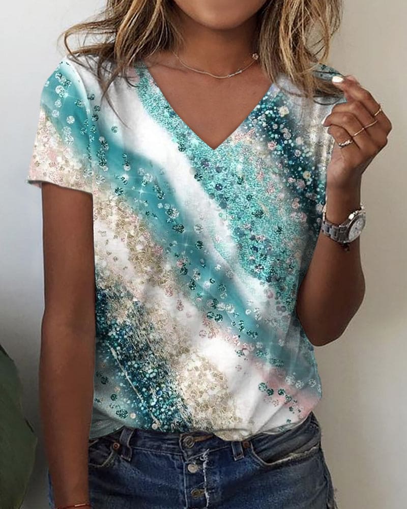 Kristin | Schickes Top mit V Ausschnitt und Farbverlauf - Image 5