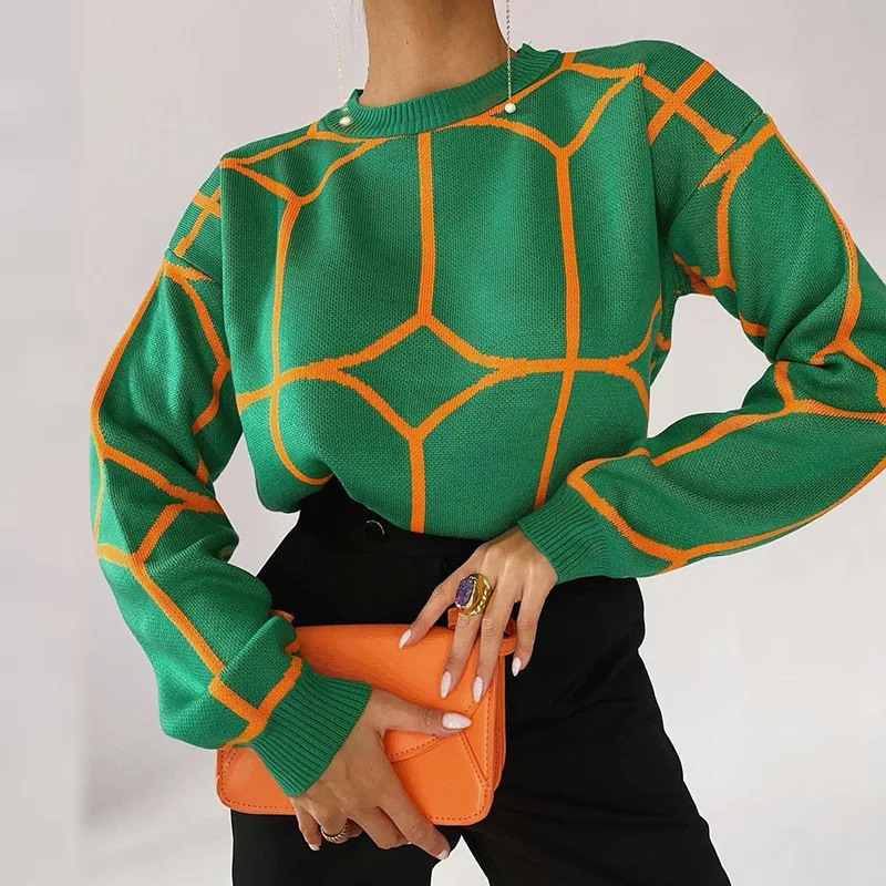 Kühnes geometrisches Sweatshirt