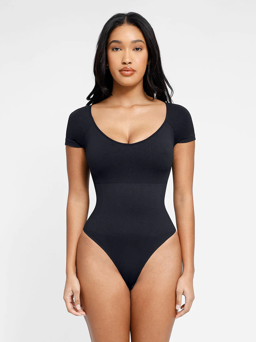 Kurzärmliger Bodysuit mit figurformender Wirkung - Image 11