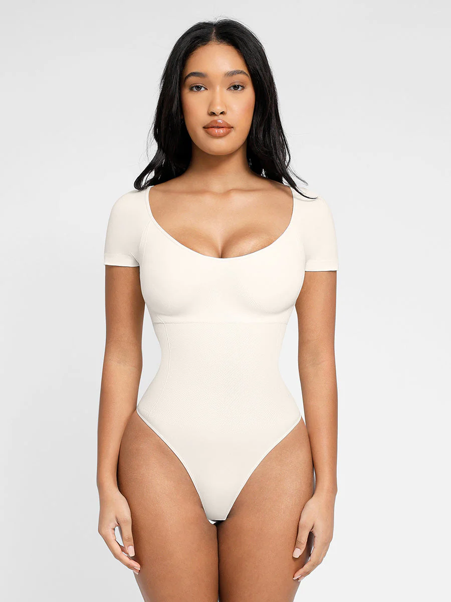 Kurzärmliger Bodysuit mit figurformender Wirkung - Image 12