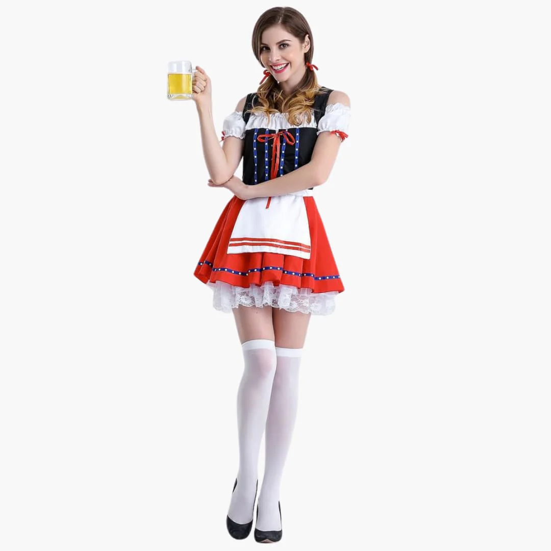 Kurzgeschnittenes Dirndl kleid für Damen - Oktoberfest 2025 - Image 2