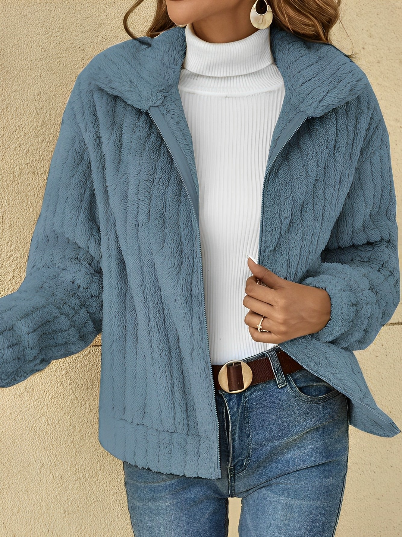 Kuscheliger Damen-Teddy-Mantel | Lässig - Image 2