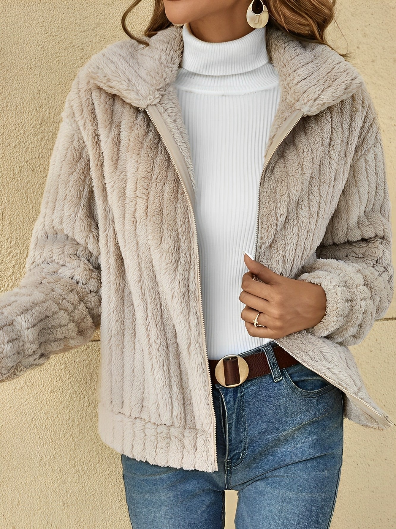 Kuscheliger Damen-Teddy-Mantel | Lässig - Image 5