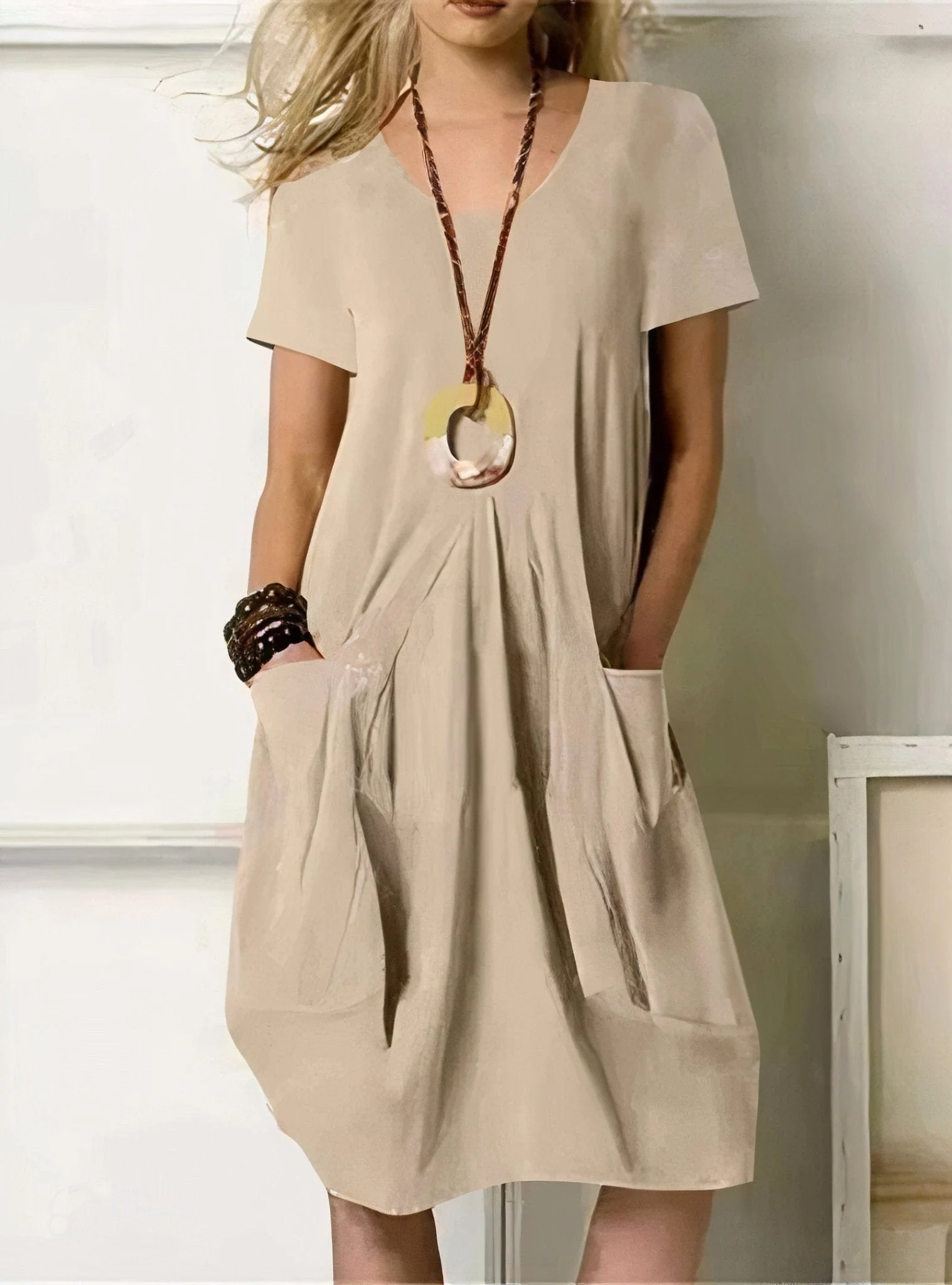 Kwani | Lässiges Fließendes Kleid - Image 3