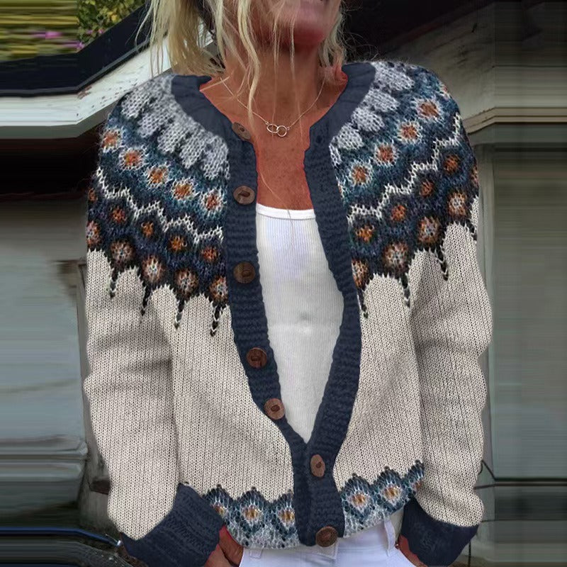 Kylie | Vintage Isländische Strickjacke