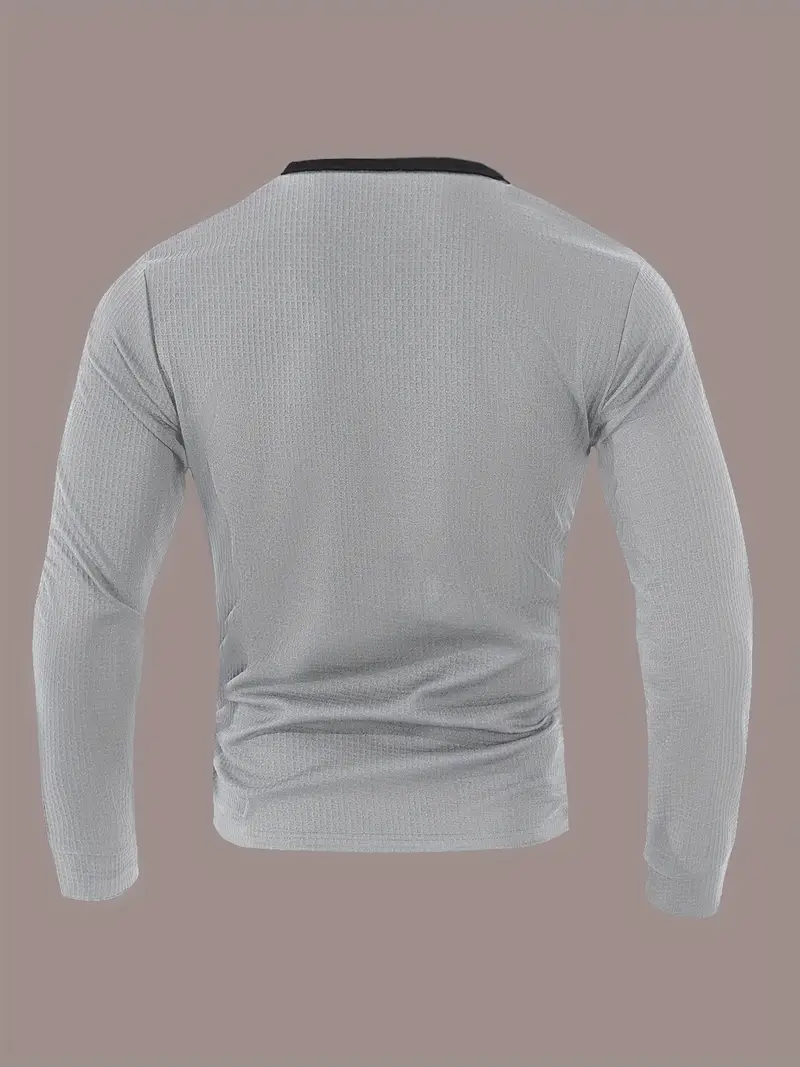 Kyran – Langärmliges Henley Hemd Mit Waffelmuster - Image 10
