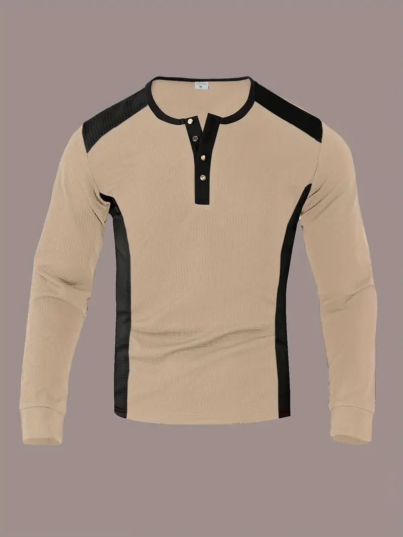 Kyran – Langärmliges Henley Hemd Mit Waffelmuster - Image 2