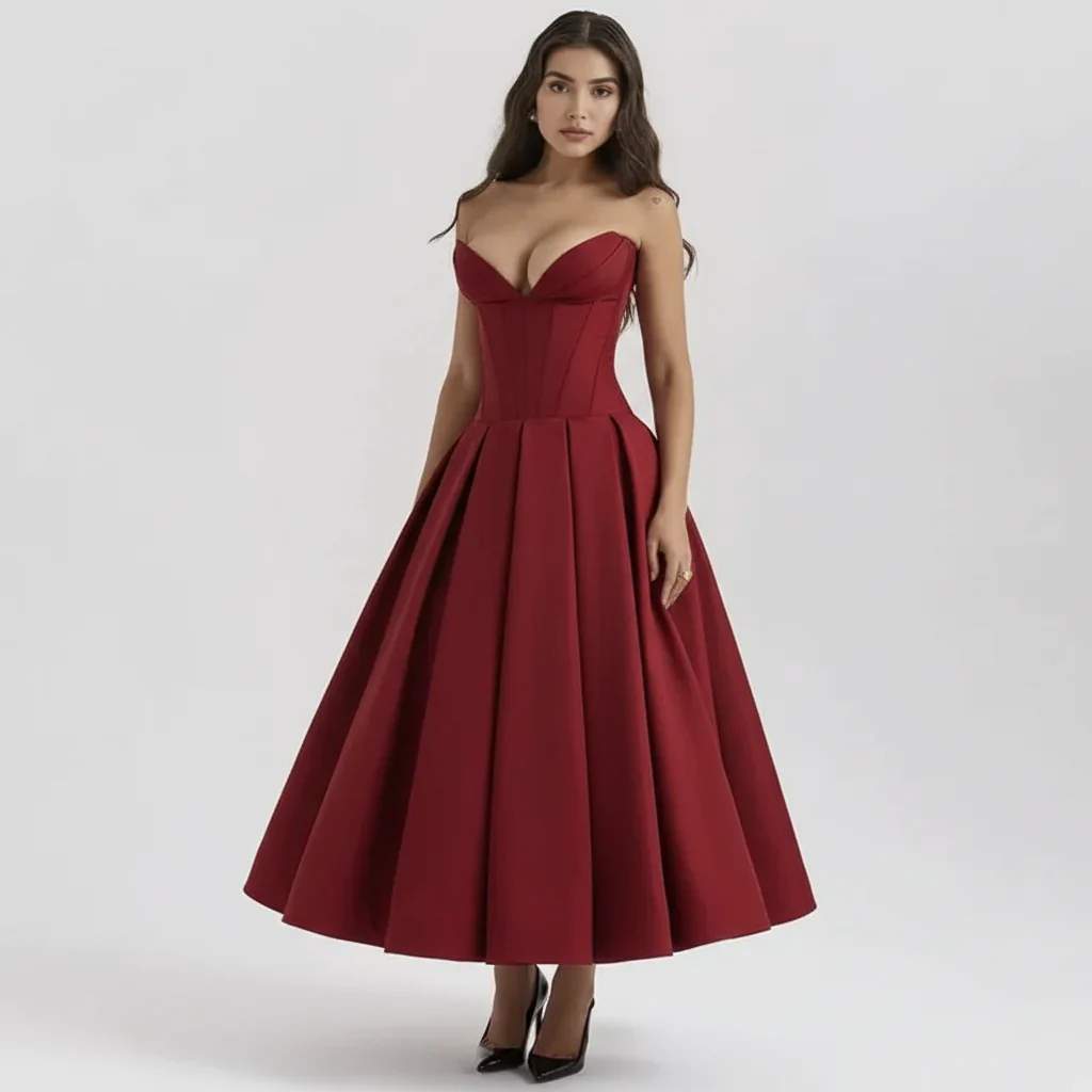 Larissa | Damen Korsett Midi Kleid Besondere Anlässe – Korsett Midi Elegant 2026 - Image 24
