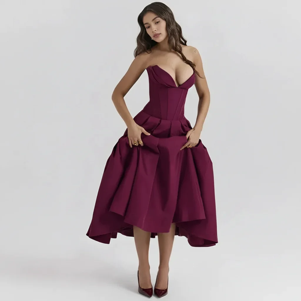 Larissa | Damen Korsett Midi Kleid Besondere Anlässe – Korsett Midi Elegant 2026 - Image 25
