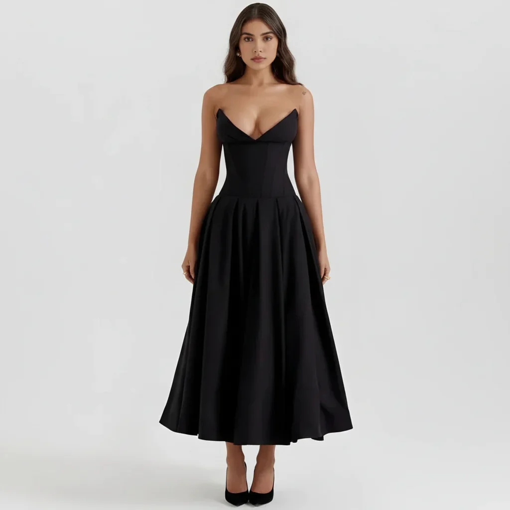 Larissa | Damen Korsett Midi Kleid Besondere Anlässe – Korsett Midi Elegant 2026 - Image 26
