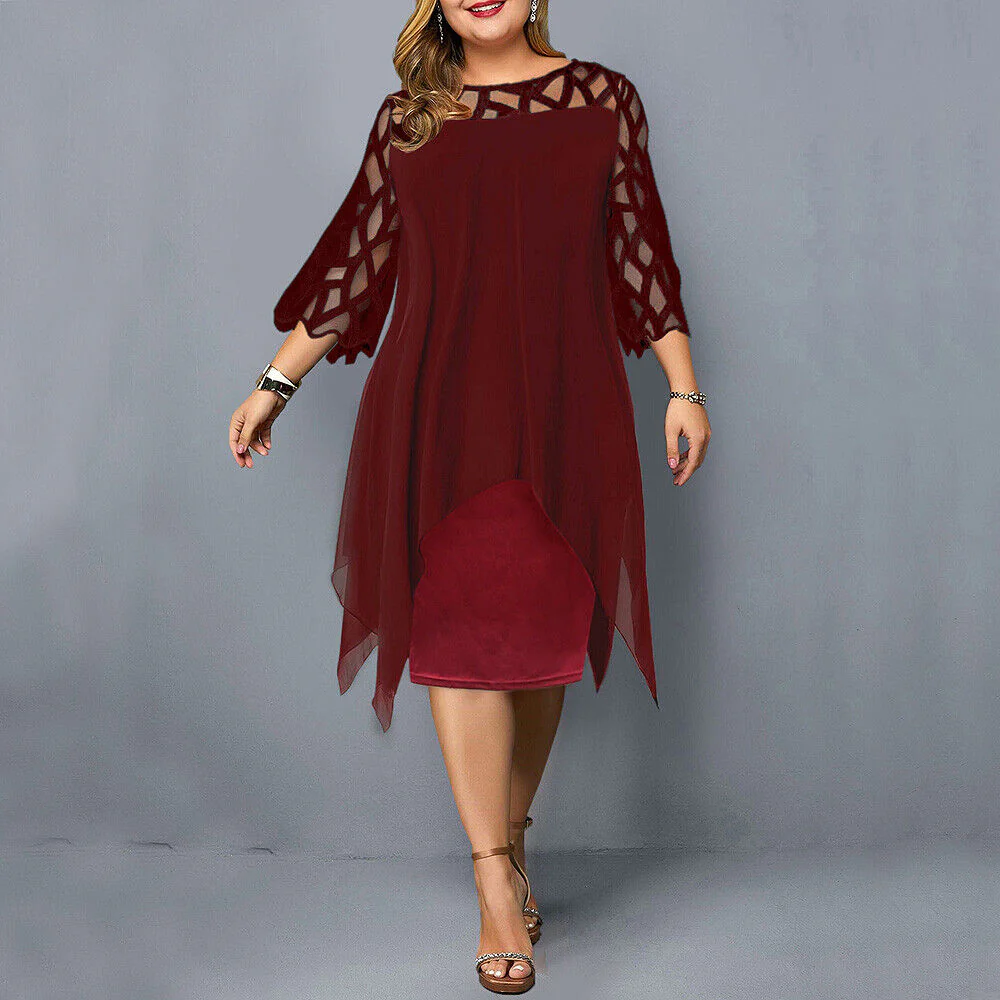 Lacelora™ – Damen Midi-Kleid mit Eleganter Spitze - Image 3
