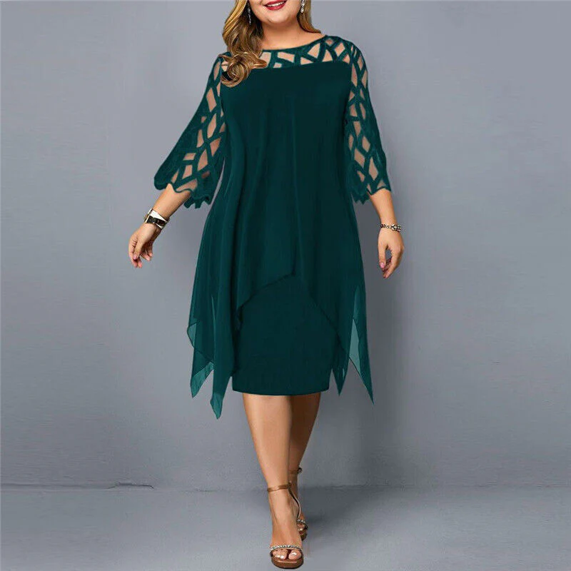 Lacelora™ – Damen Midi-Kleid mit Eleganter Spitze - Image 6