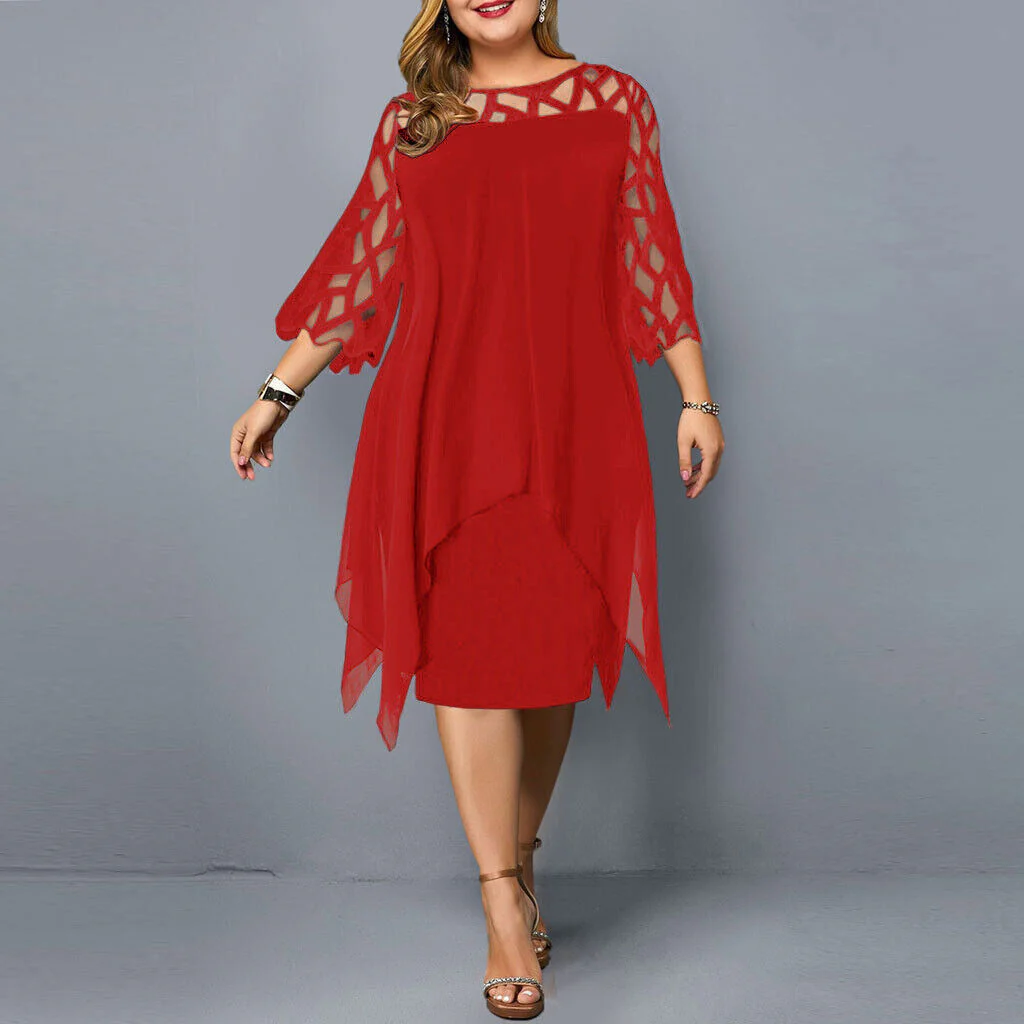 Lacelora™ – Damen Midi-Kleid mit Eleganter Spitze - Image 7