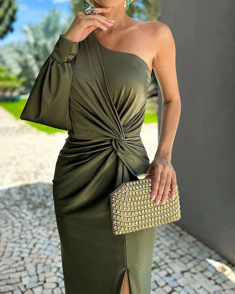 Lainey - Zeitloses und elegantes grünes Kleid für Frauen - Image 2