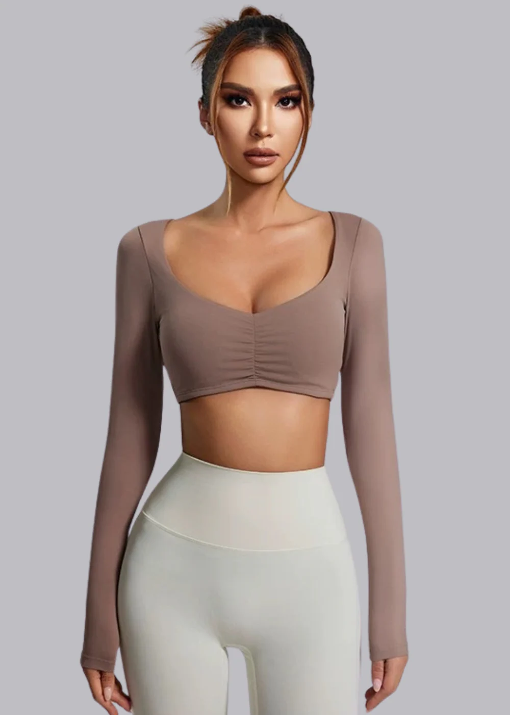 Langarm-T-Shirt – Integrierter BH – Elena - Image 3