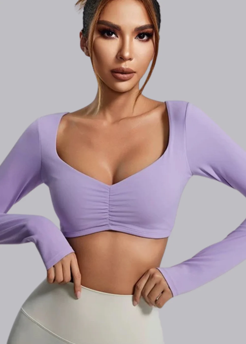 Langarm-T-Shirt – Integrierter BH – Elena - Image 4