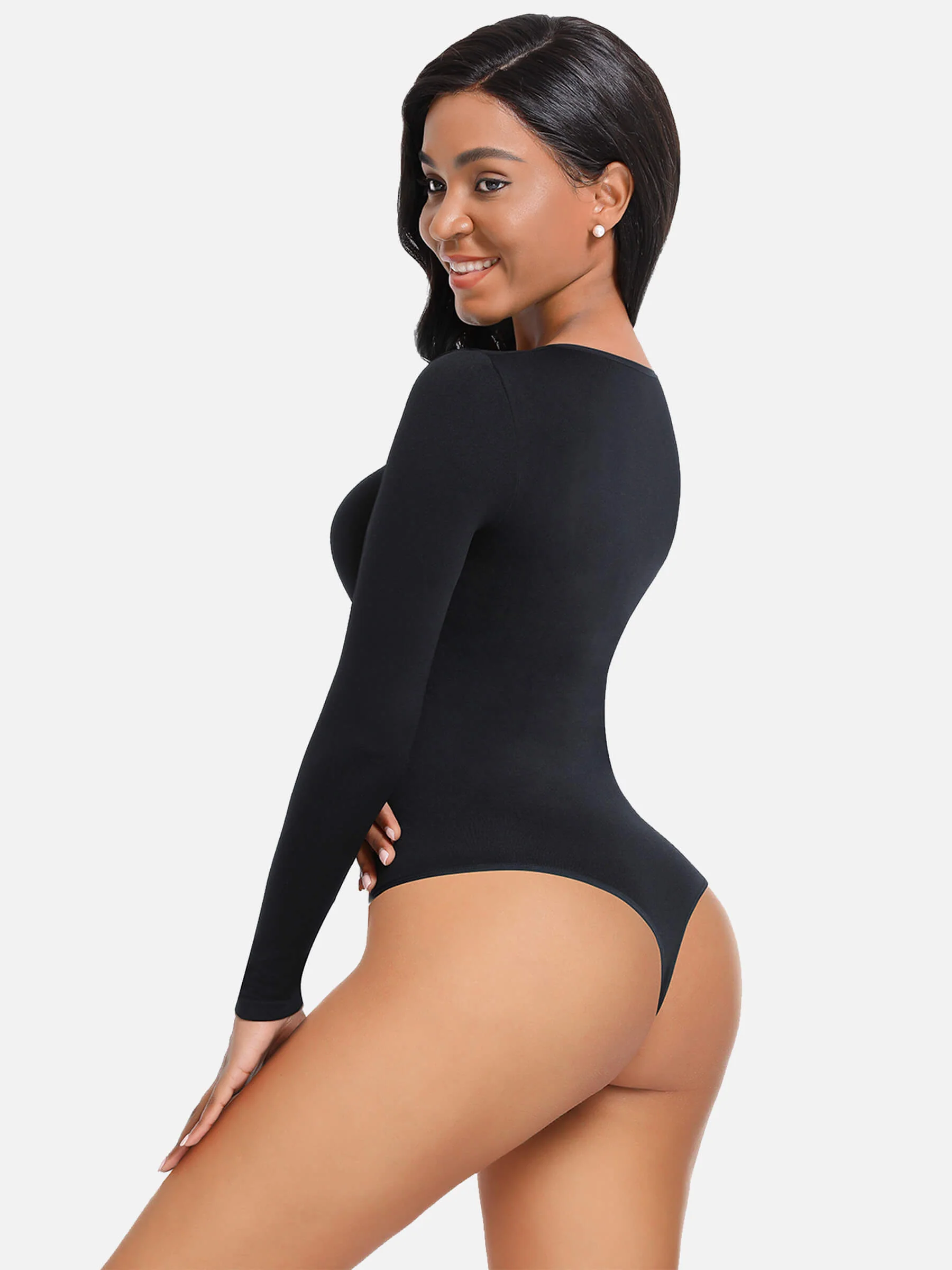 LANGÄRMELIGER BODY, FORMENDE MÄTZE - Image 4