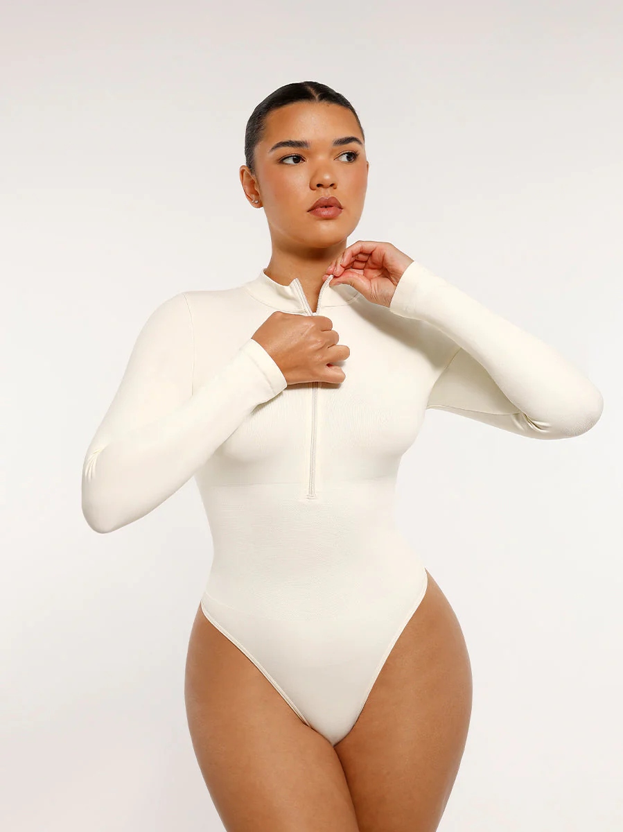Langärmliger String-Bodysuit mit Reißverschluss - Image 5