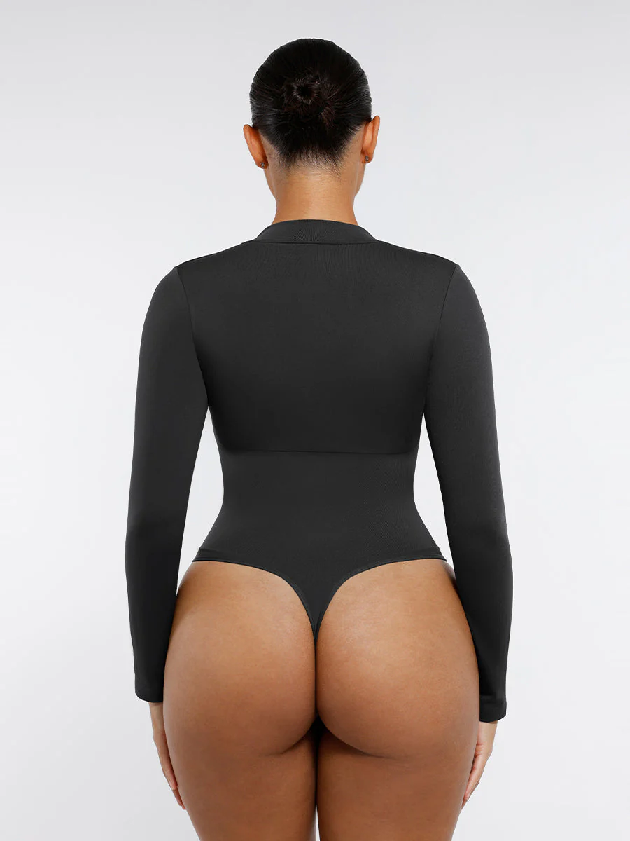Langärmliger String-Bodysuit mit Reißverschluss - Image 8