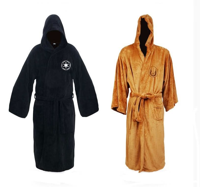 Langer Flanellbademantel für Herren mit Kapuze und Gürtel - Image 2