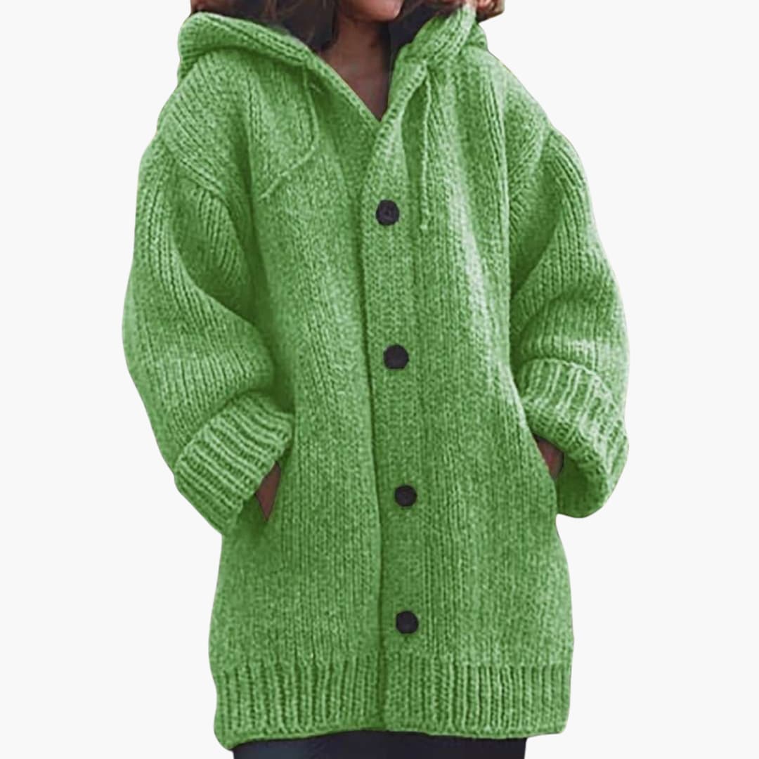 Langer Kapuzen Cardigan für Damen - Image 4