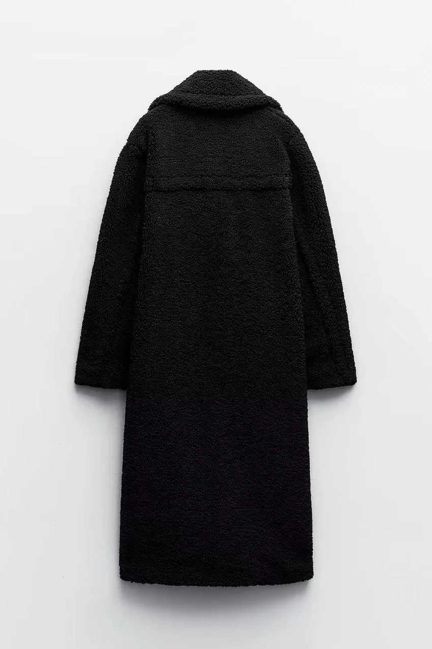 Langer Teddy Mantel Damen - Image 4