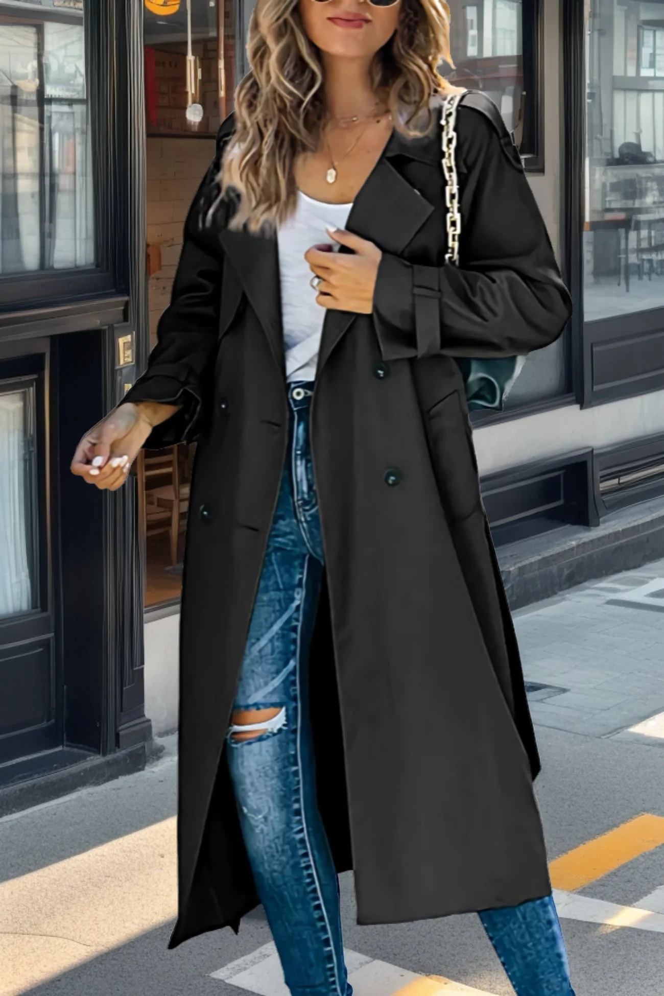 Langer Trenchcoat für Damen | Zweireiher - Image 5