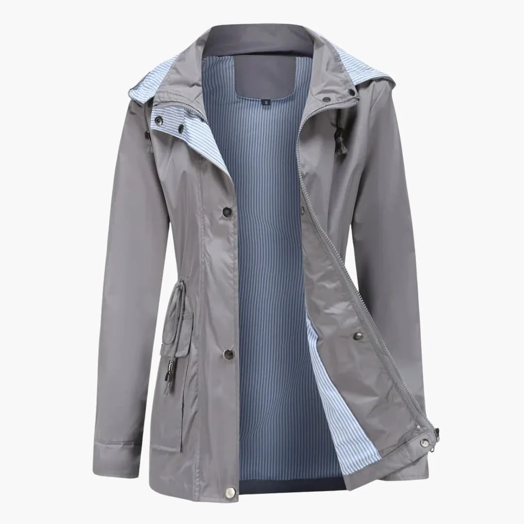 Langer Trenchcoat mit Kapuze für Damen - Image 3