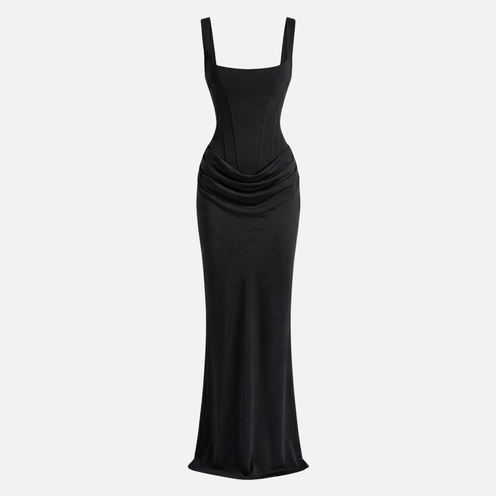 Waltraud | Damen Langes Satinkleid Verstellbare Träger – Satin Maxi Trägerkleid - Image 10